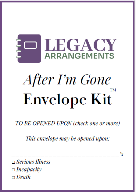 After I'm Gone Envelope Kit